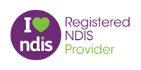 I love NDIS logo. Registered NDIS provider.