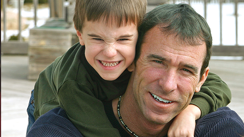 A young boy and his Dad, MCM clients