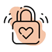 icon of a lock with a heart