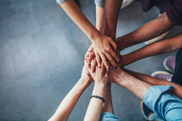 Hands in on a circle