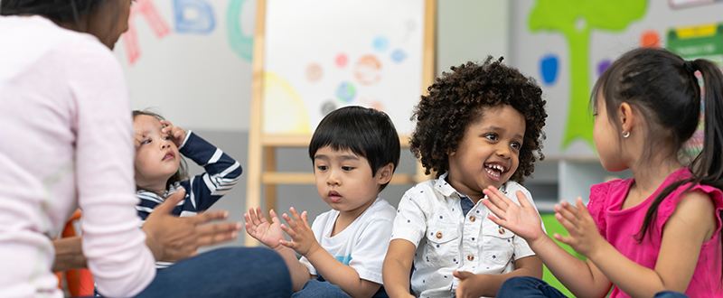 Group of children from early intervention services