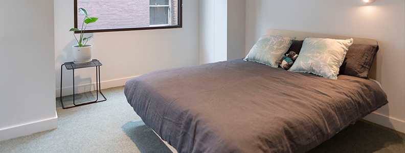 A photo of a bedroom inside of Frontyard Youth Services.