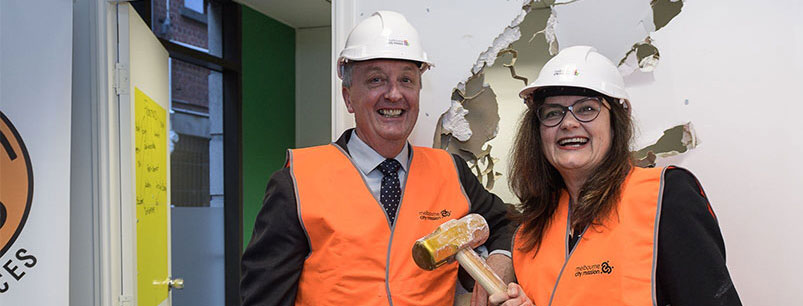 Frontyard construction commences