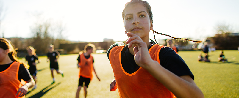 Young students playing sport for VCAL studies