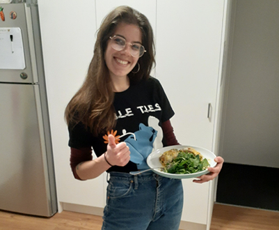 Young girl holding a RACV donated meal