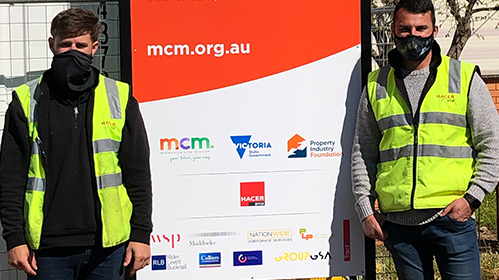 Construction workers at MCM's West Refuge