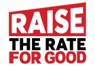 Rate the rate for good logo